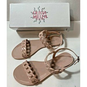 Olivia Miller Woman's Light Pink Strappy Flat Size 9 New In Box